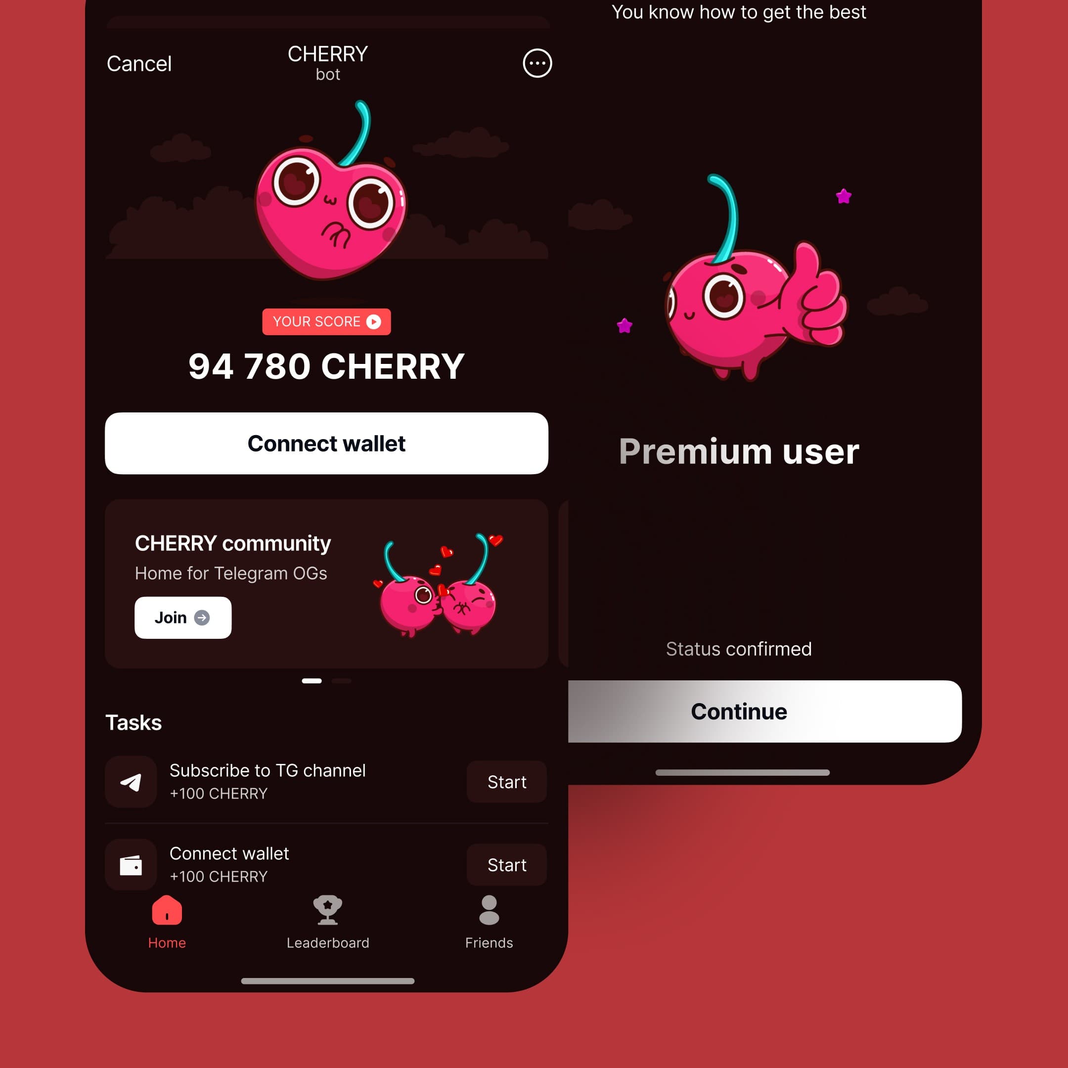 CHERRY Rewards — Wachstumsplattform für Telegram — 2