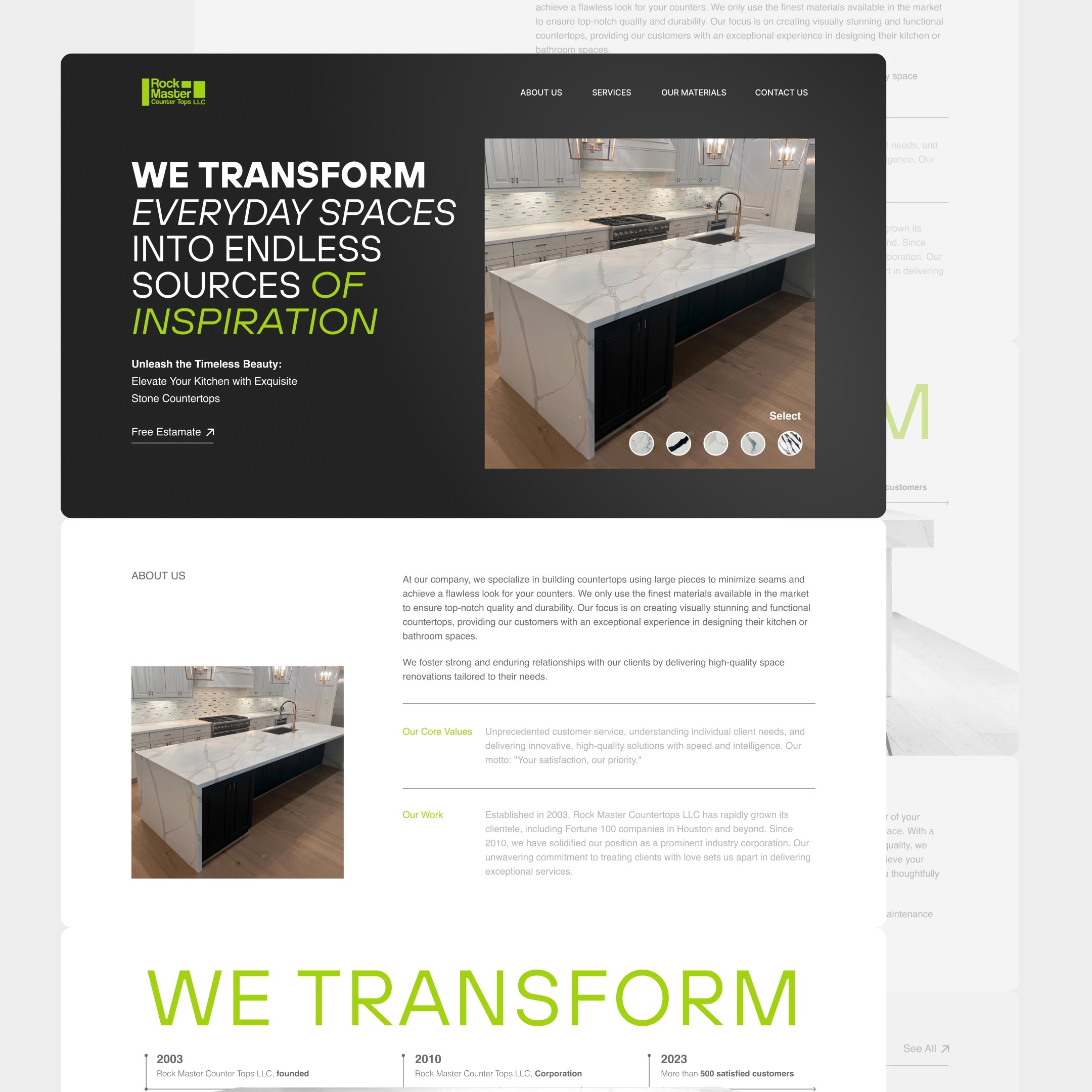 Web design project preview