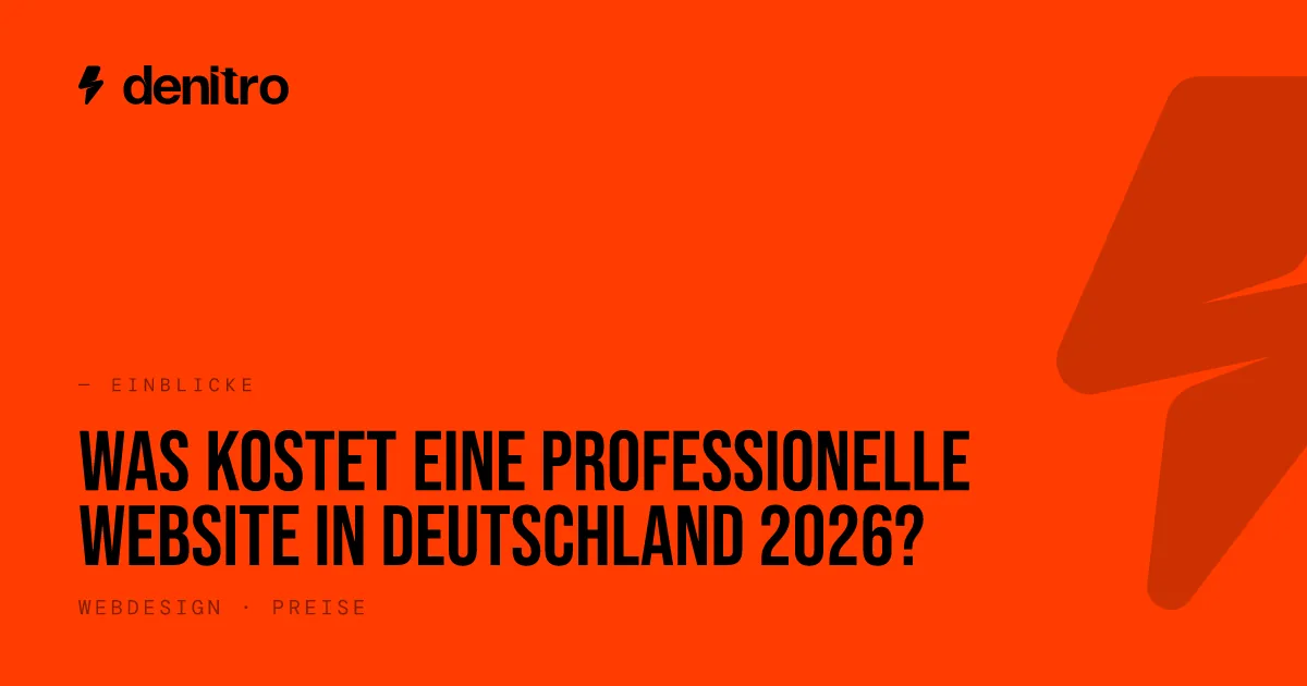 Was kostet eine professionelle Website in Deutschland 2026?
