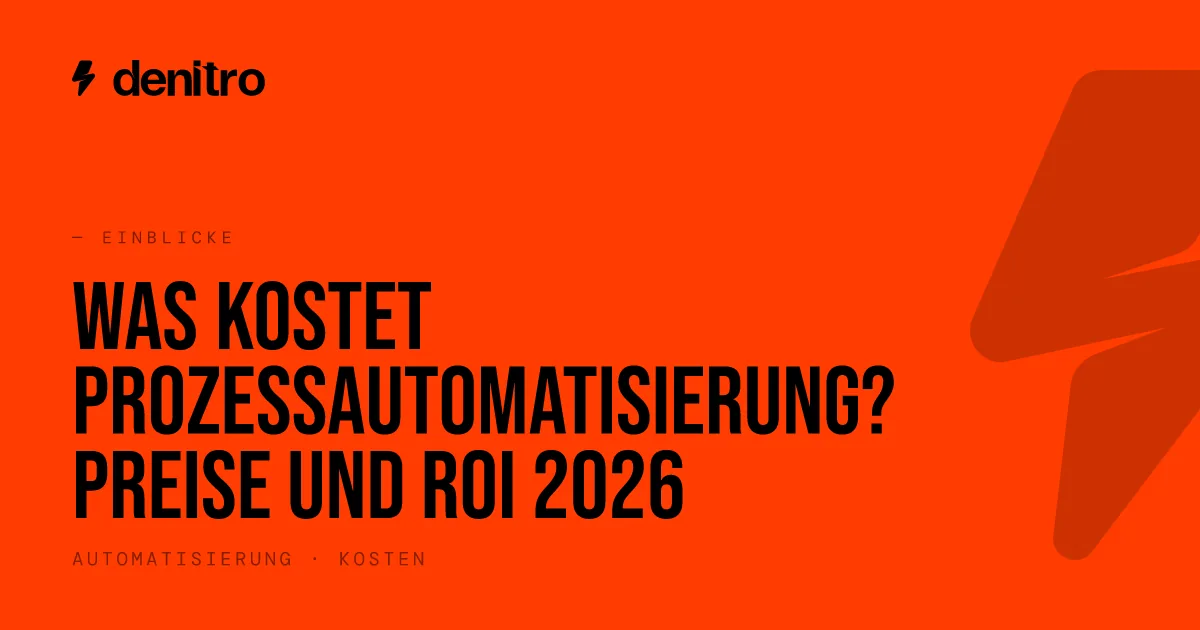 Was kostet Prozessautomatisierung? Preise und ROI 2026
