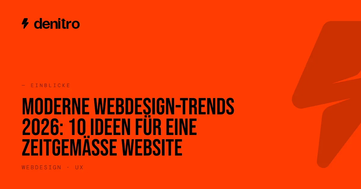 Moderne Webdesign-Trends 2026: 10 Ideen für eine zeitgemäße Website