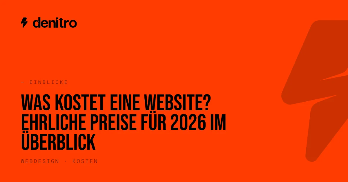 Was kostet eine Website? Ehrliche Preise für 2026 im Überblick
