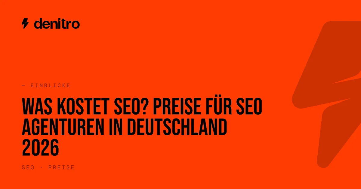 Was kostet SEO? Preise für SEO Agenturen in Deutschland 2026