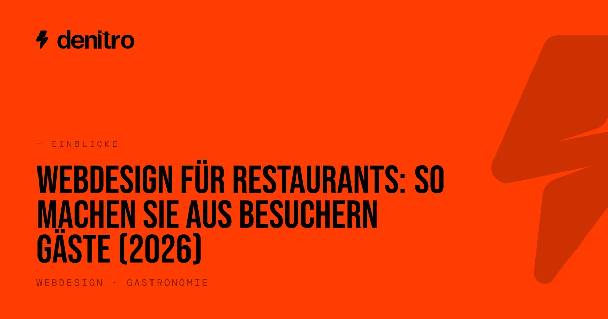 Webdesign für Restaurants: So machen Sie aus Besuchern Gäste (2026)
