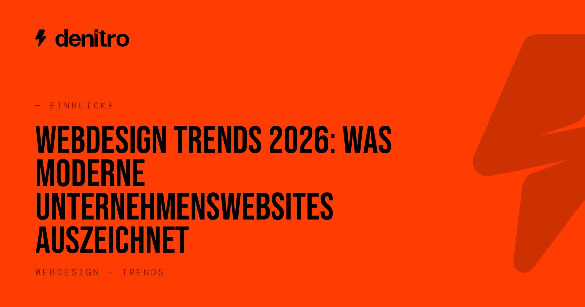 Webdesign Trends 2026: Was moderne Unternehmenswebsites auszeichnet
