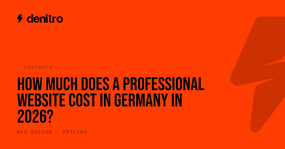 How Much Does a Professional Website Cost in Germany in 2026?