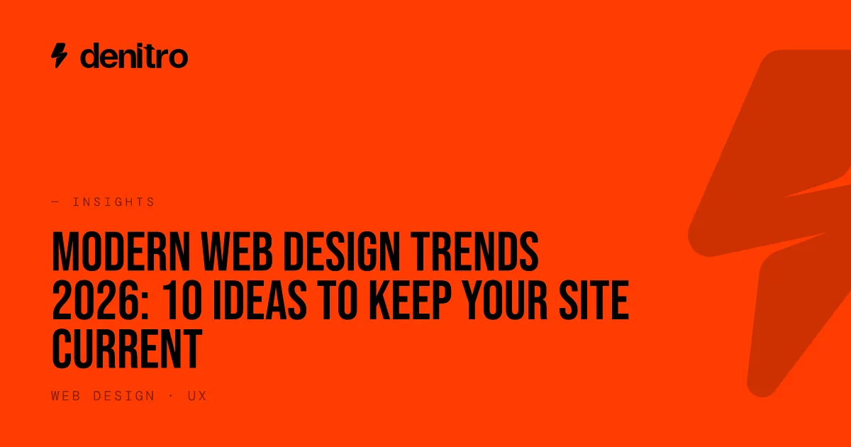 Modern Web Design Trends 2026: 10 Ideas to Keep Your Site Current