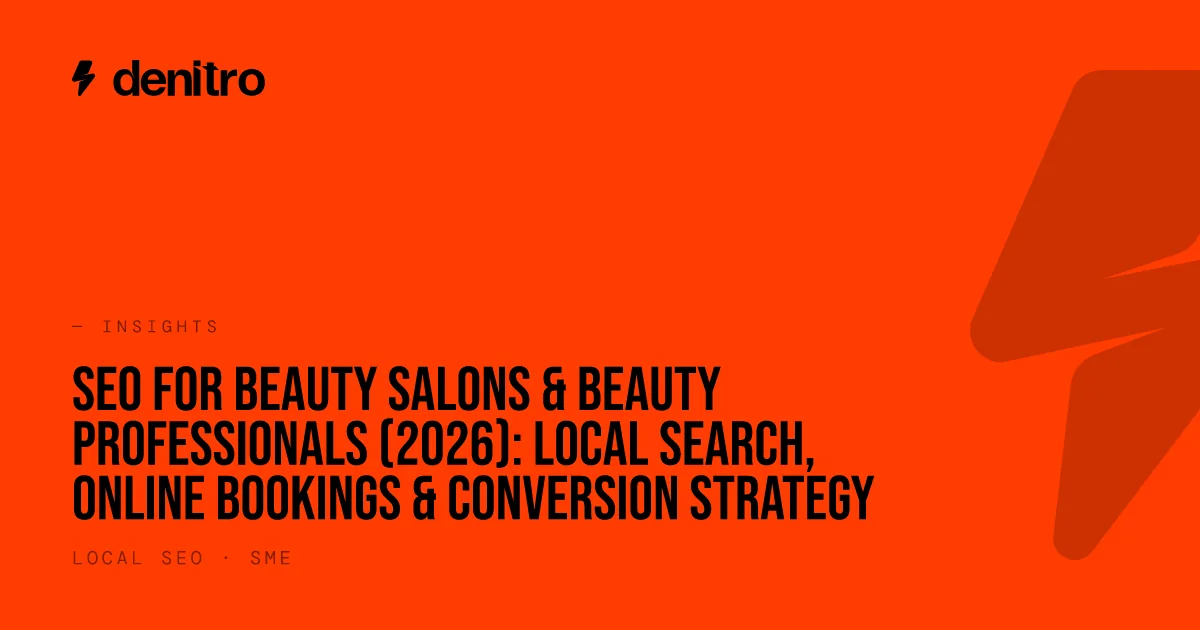 SEO for Beauty Salons & Beauty Professionals (2026): Local Search, Online Bookings & Conversion Strategy