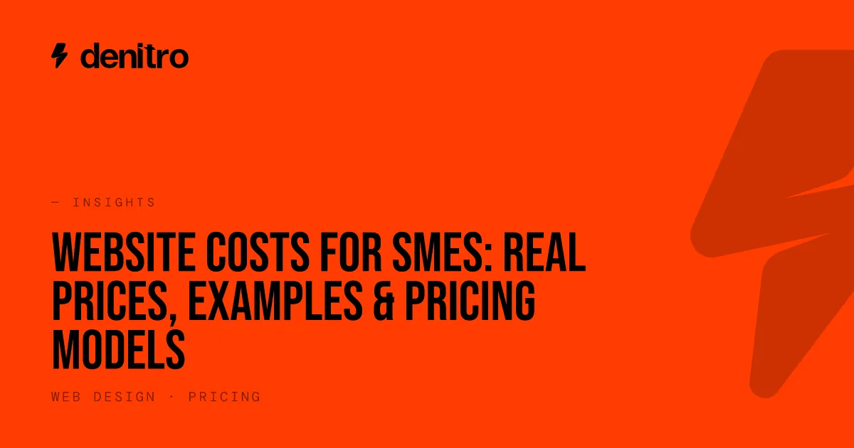 Website Costs for SMEs: Real Prices, Examples & Pricing Models
